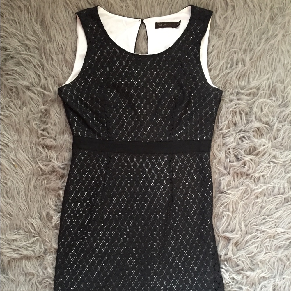 Black lace dress with key hole back